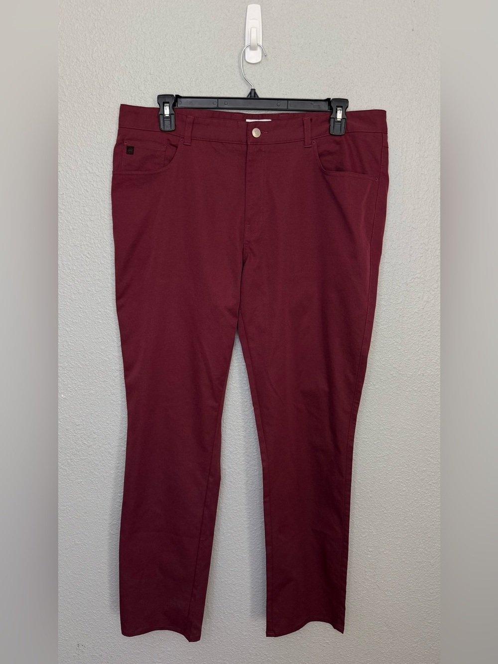 Peter Millar | Eb66 Performance 5 Pocket Pants | Bordeaux | Waist 38” Inseam 32”
